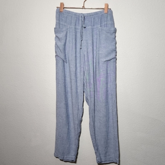 Rails Darby Linen Blend Pants in blue Size Medium - Picture 1 of 9